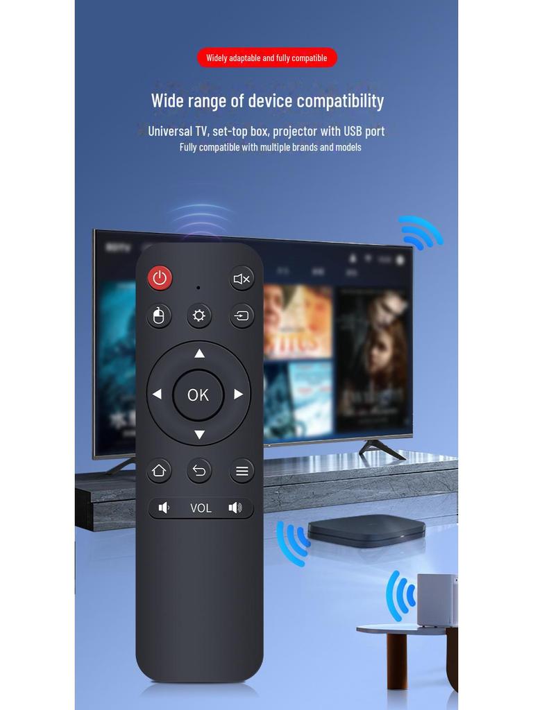 Универсальный беспроводной пульт дистанционного управления 2.4G для проекторов, компьютеров, экранов телевизоров через USB-соединение