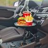 with Clamp Car Cup Holder Tray 360° Swivel Arm Car Tray Table Drink Stand  Mobile Phone Holder