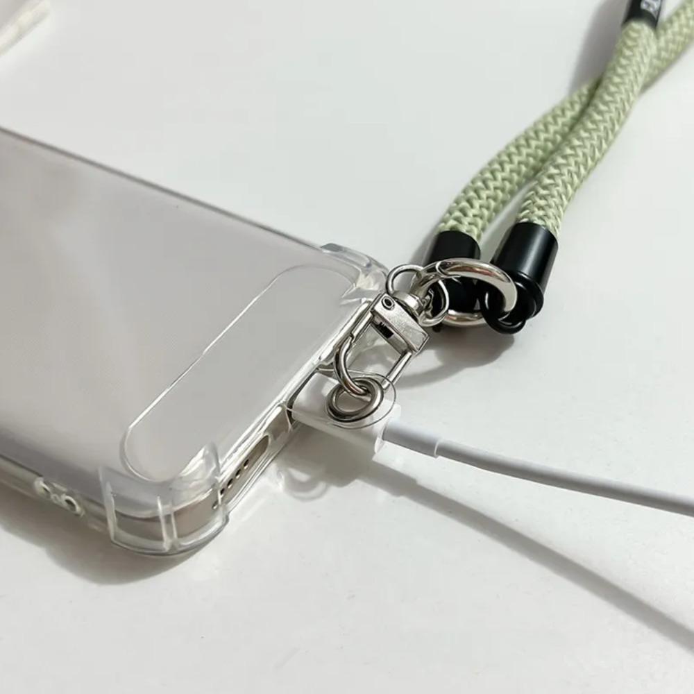 Weave Phone Lanyard Neck Rope with Patch Cell Phone Hanging Cord Phone Case Accessories