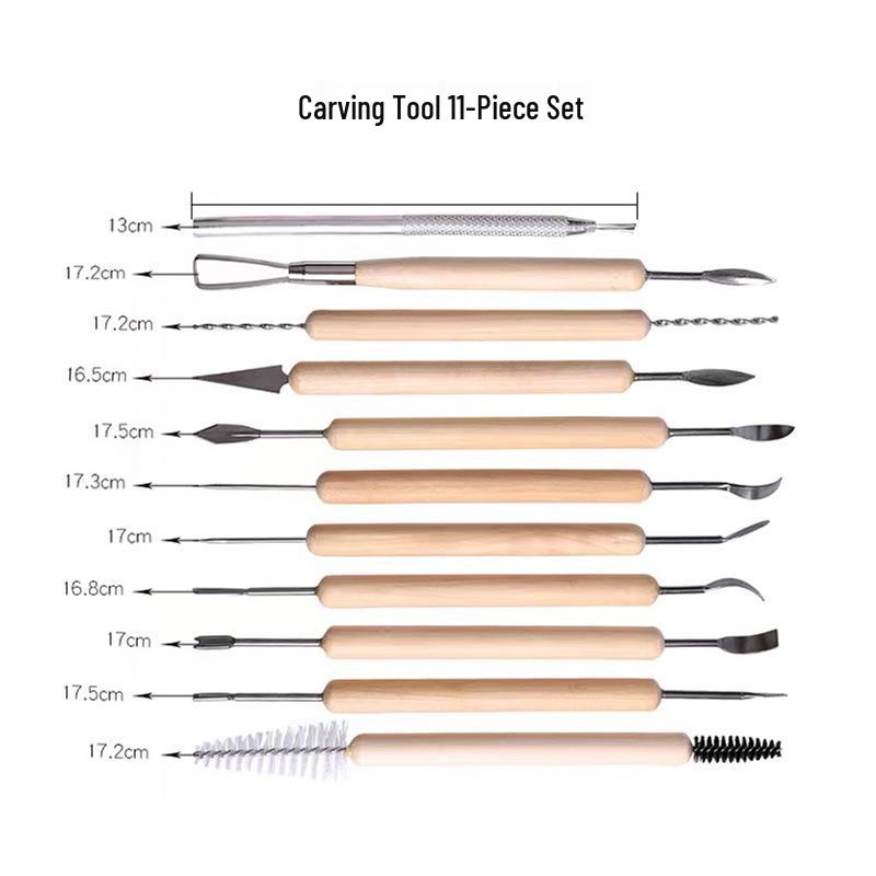 Набор из 36 инструментов для резьбы и лепки по керамике, глине и полимерной глине для рукоделия своими руками