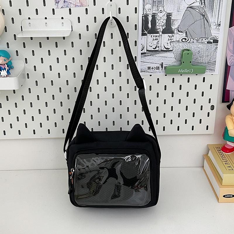 Модный прозрачный рюкзак с кроличьими ушками в стиле инс, свежий и милый, студенческая сумка-мессенджер, милая универсальная сумка для мобильного телефона
