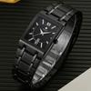 Модные мужские часы из нержавеющей стали WWOOR Square, водонепроницаемые кварцевые часы для мужчин, лучший бренд класса люкс, золотые, черные наручные часы