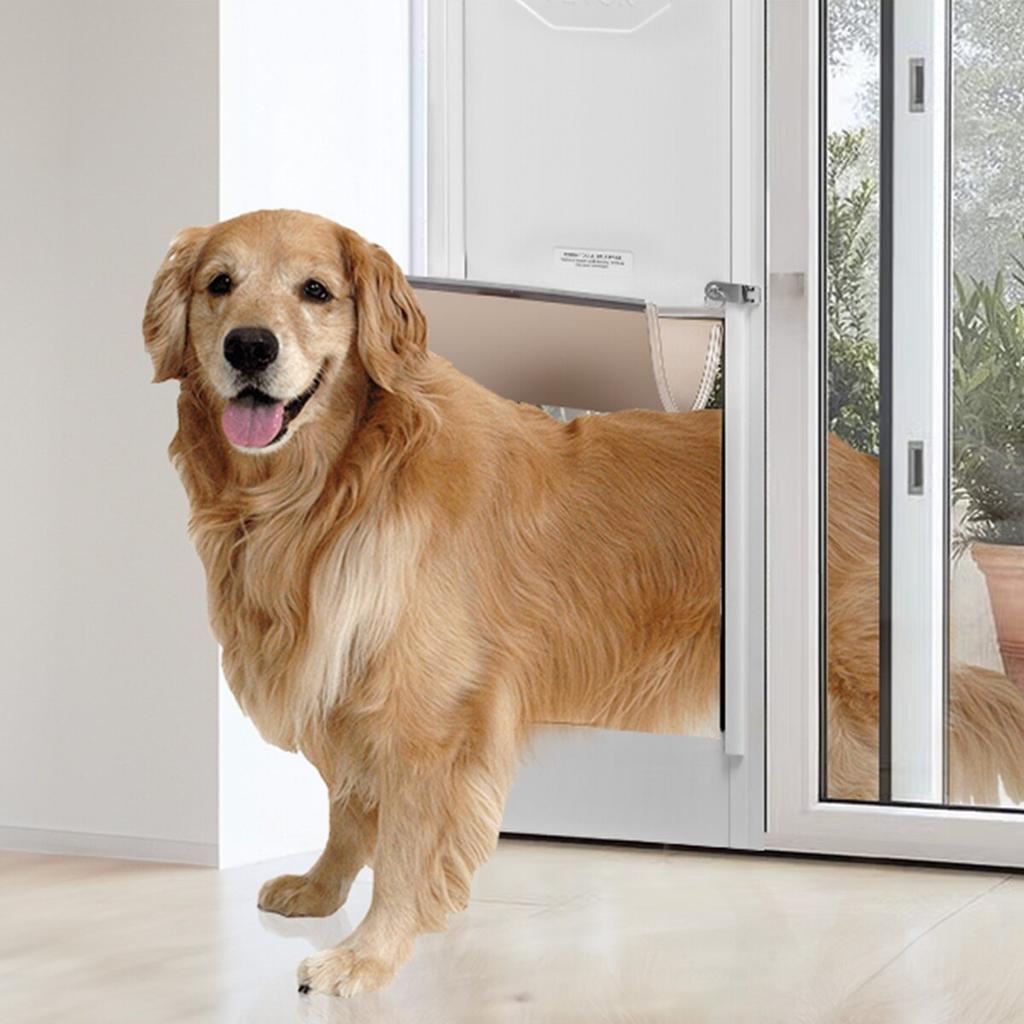 Dog Door for Sliding Glass Door 75 7/8"-80 11/16" Adjustable Height XL