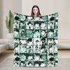 My Hero Academia Deku Izuku Knitted Blanket Coral Fleece Plush  Super Warm Throw Blankets for Airplane Travel Bed Rug