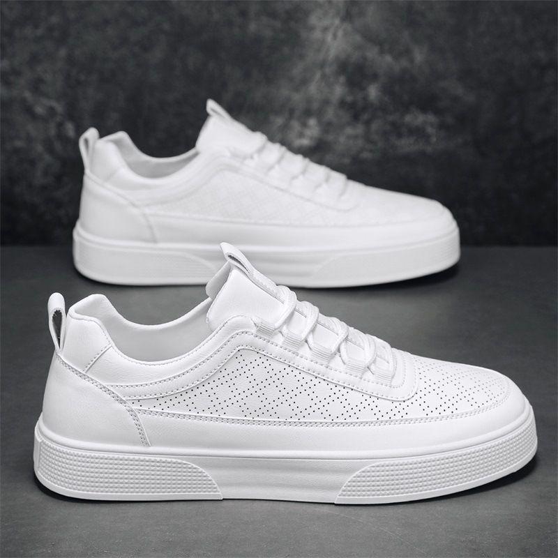 Fashion Sports Men's Shoes New Spring Casual Breathable Men's Versatile White Shoes Non-slip Trend Thick Baseplate Shoes