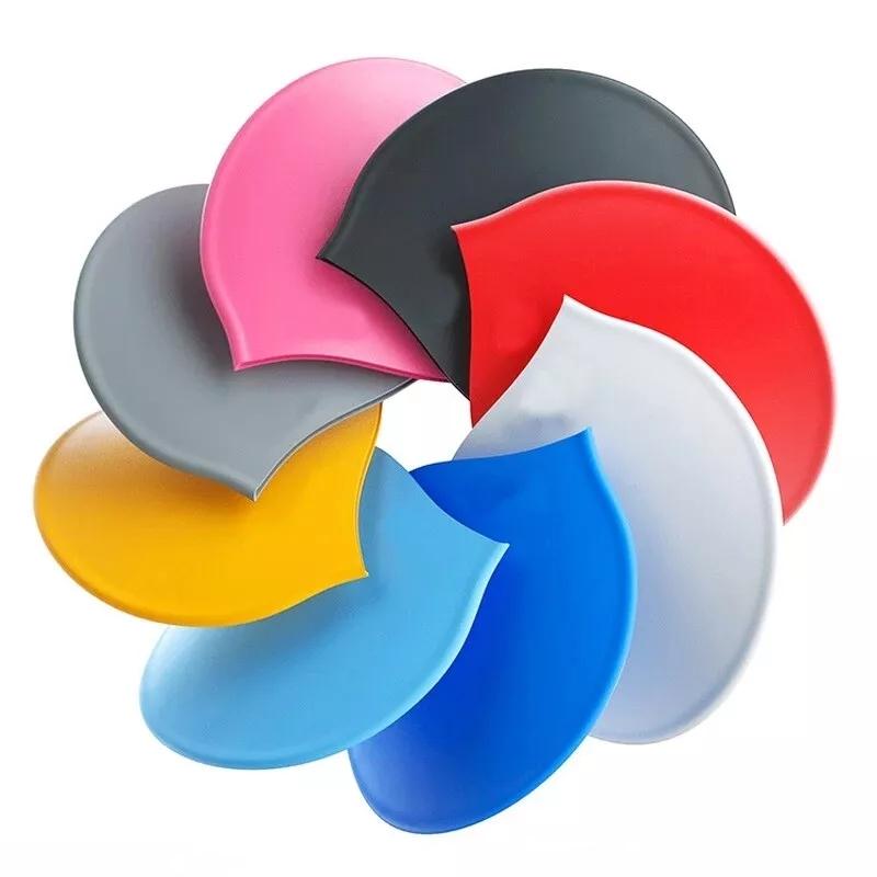 Унисекс Взрослая Силиконовая Шапочка для Плавания Водонепроницаемая Шапочка для Плавания Нескользящая Шапочка для Бассейна Эластичная Силиконовая Шапочка для Длинных и Коротких Волос