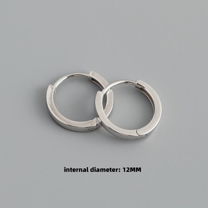 Gold Plated 925 Sterling Silver Hoop Earrings Women Trendy Ear Bone Perforated Design for Weddings