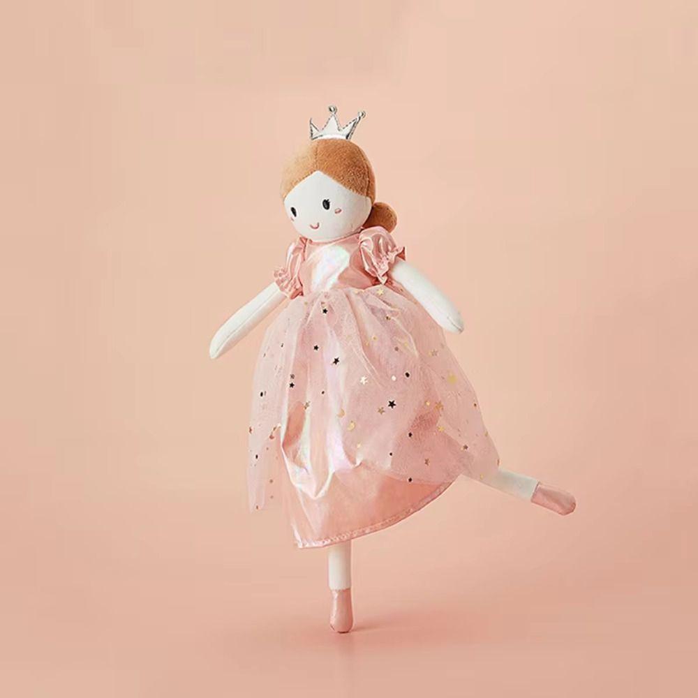 Home Decor Princess Stuffed Doll Ballet Shoes Pink Dress Doll Girl Soft Plush Toy  Kids Toy