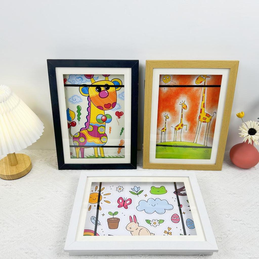 KidsArtFrame: A4 Magnetic Flip Photo Frame for Children's Artwork and Oil Painting Display