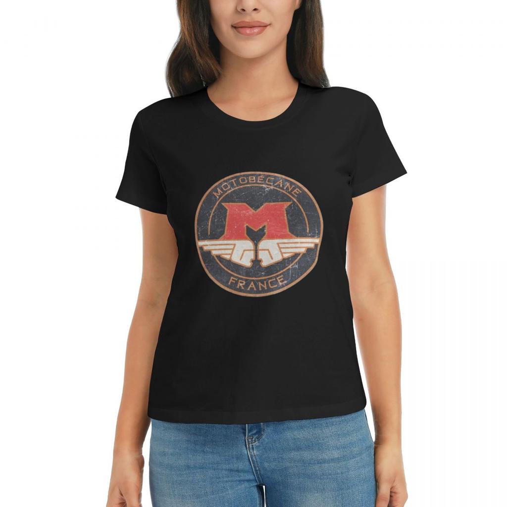 Women TShirt Motobecane Retro Badge Summer Short Sleeve Tees ONeck Cotton T Shirts Clothes Tops Streetwear