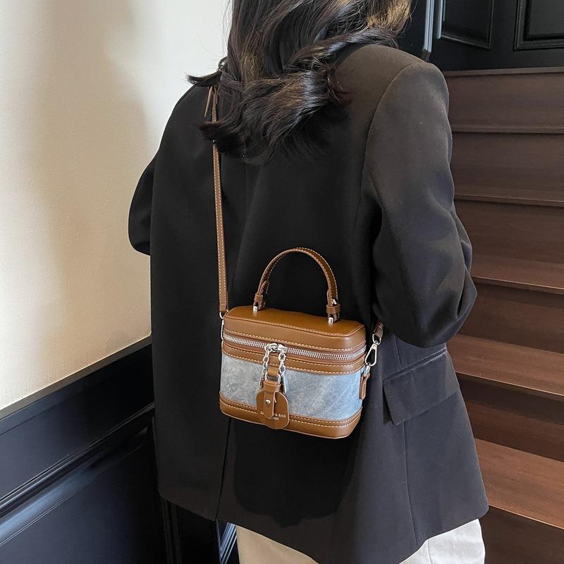 Модная контрастная маленькая сумка женская новая ретро сумка через плечо, сумка-мессенджер, ретро повседневная портативная сумка-коробка