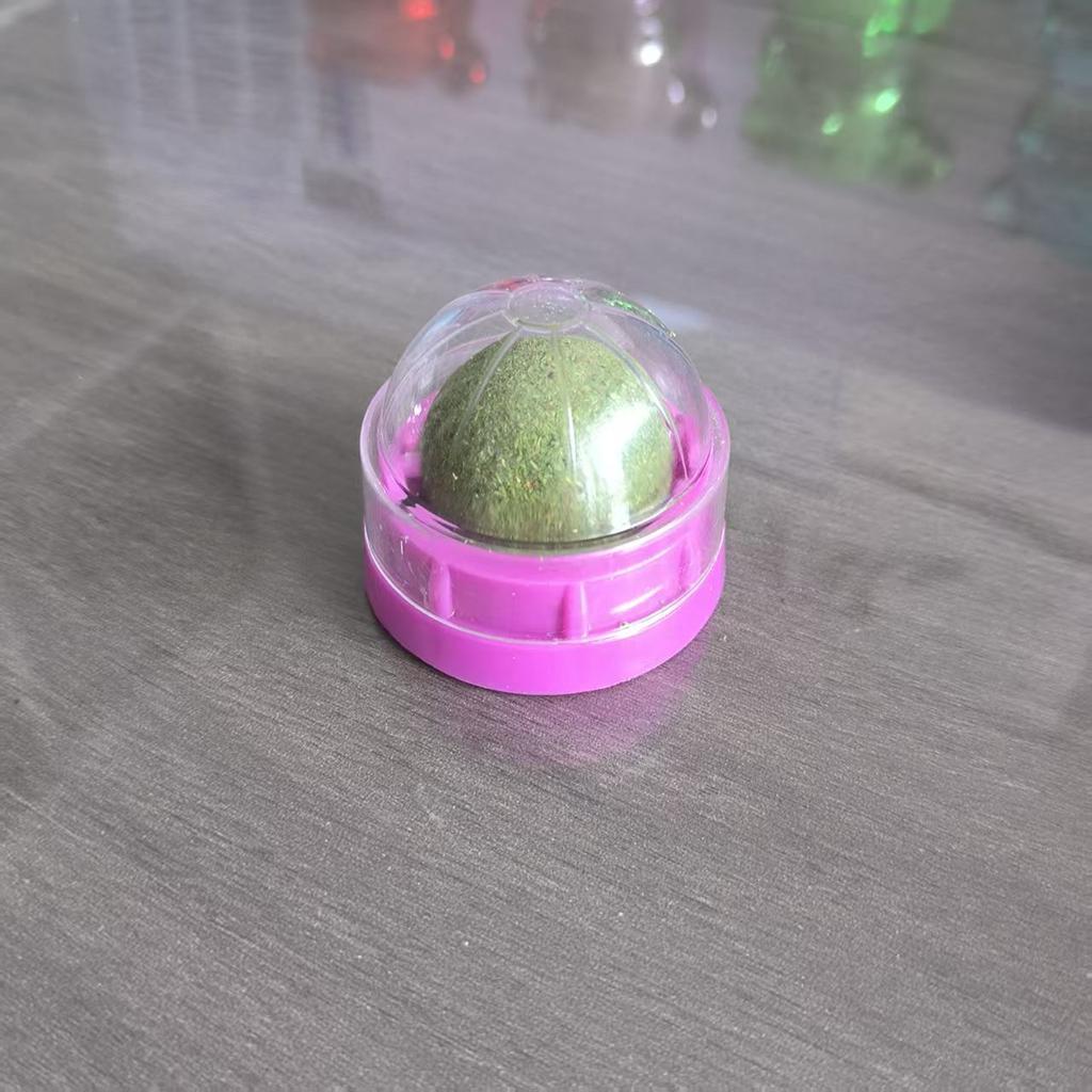 Rotatable Cat Mint Licking Ball Wall‑mounted Catnip Sphere Teeth Cleaning For Kitten Boost Appetite Hairball Elimination