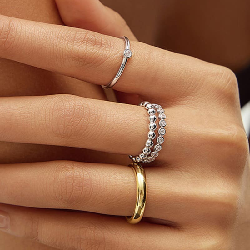 Кольцо ANIA HAIE из серебра 925 пробы с кубическим цирконием R058-03H