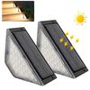 2~8PCS Solar Deck Lights Fence Lights Outdoor Step Lights Waterproof Solar Lamps for Railing Stairs Fence Yard Patio and Pathway
