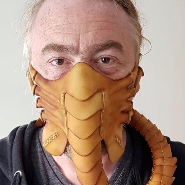 Маска на Хэллоуин, костюм Facehugger, маска для лица Alien Facehugger, костюм Hugger для лица, реквизит ужасов, резиновая страшная маска скорпиона на половину лица