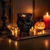 Niche Gift for Goth Lovers 3D Printed Skull Planter with Skeleton Hand Stand, Gothic Succulents Pot, Unique Resin Craft Art Dark Style Decorative