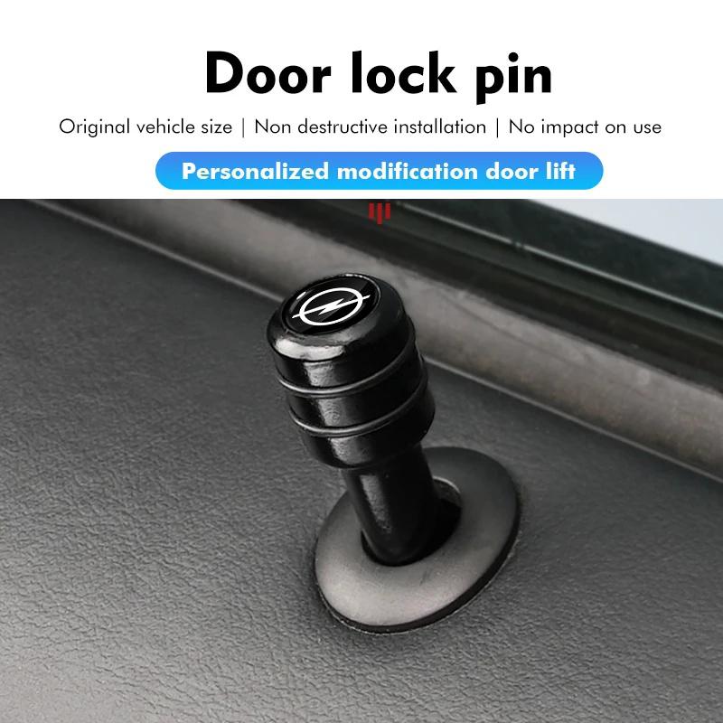 Alloy automobile safety door lock pin safety accessories For Opel Astra j Insignia Astra g Corsa Zafira b Mokka Vivaro Meriva