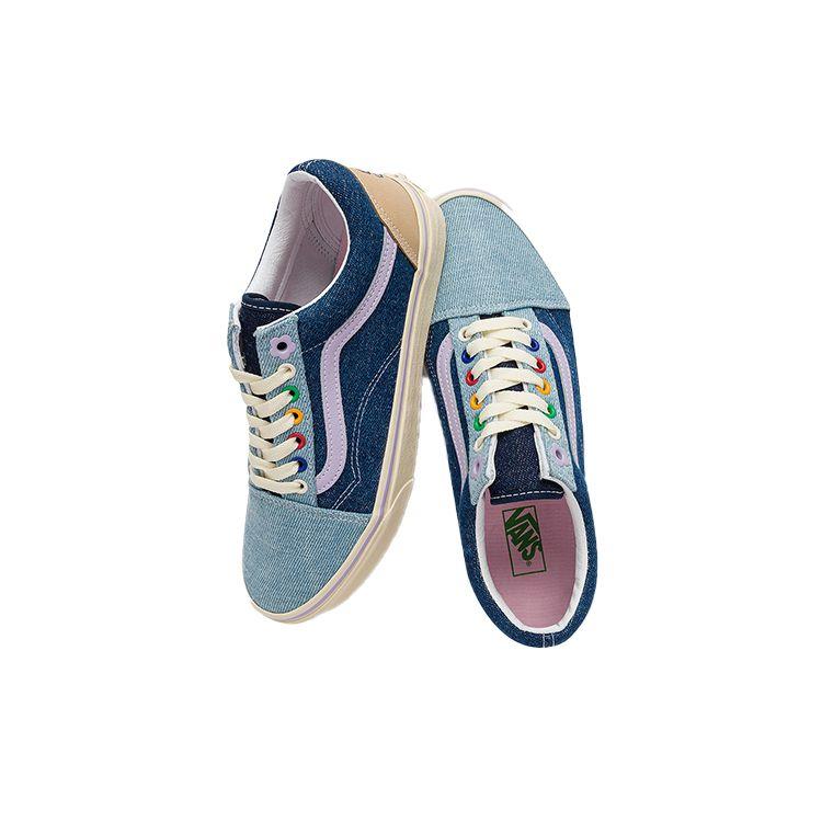 Vans Emma Mulholland On Holiday X Old Skool Blue Denim Unisex Sneakers Multi-Color True-White VN0A5JMI6GL