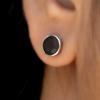 Серьги-гвоздики из черного оникса 925 пробы, женские серьги-гвоздики из черного драгоценного камня, изысканные серьги-гвоздики ручной работы