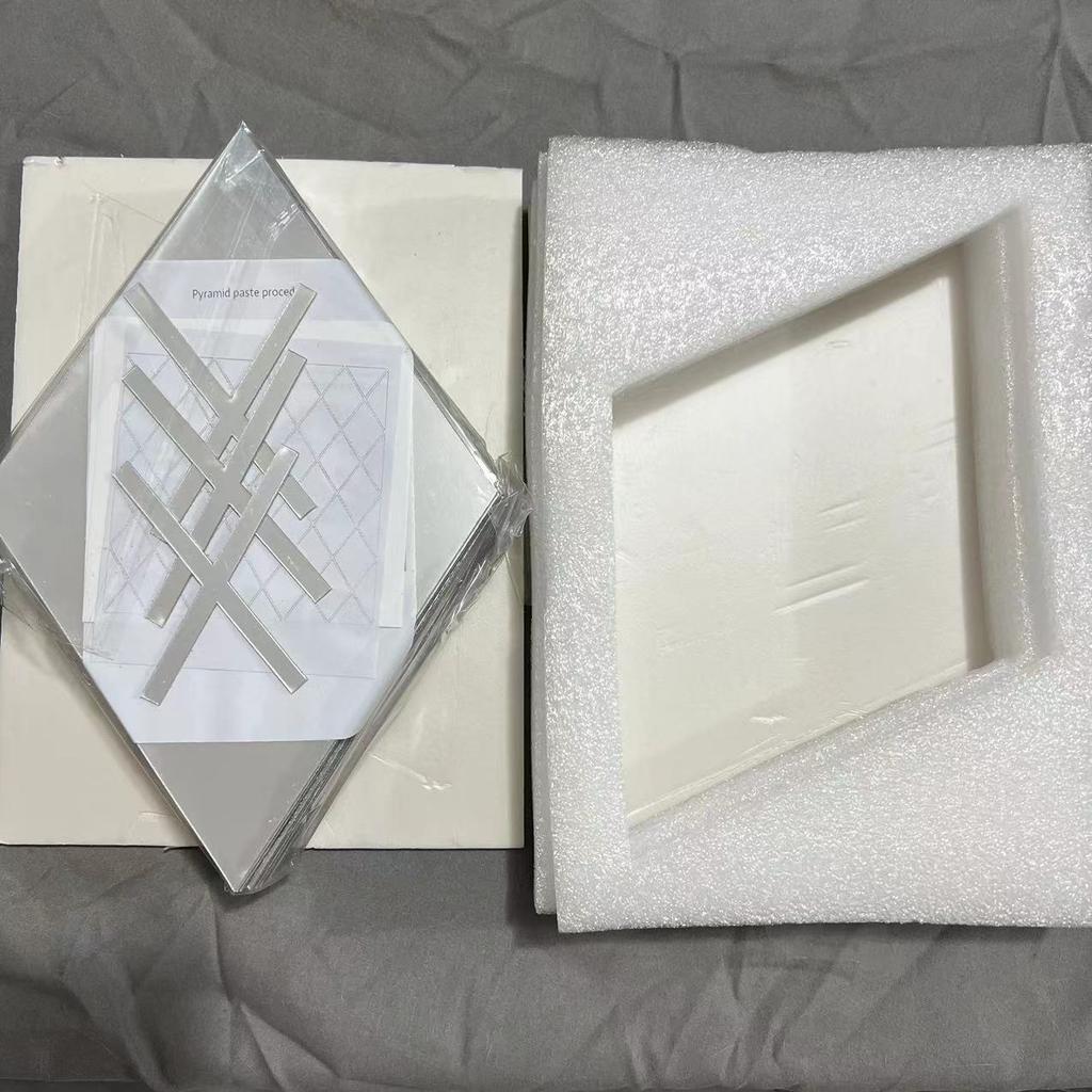 3/6pcs 3D Mirror Stickers Acrylic Triangles Self-adhesive Diamonds DIY Wall Mirror Stickers for Living Room Home Decor