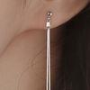 1 Pair Women Hanging Earrings Long Linear Tassel Alloy Electroplated Ear Jewelry Lady Prom Cocktail Party Dangle Earrings