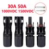 10/50/100 Sets Solar Connector Solar Plug Cable Connectors for Solar Panels Photovoltaic System 30A 50A 1000VDC 1500VDC
