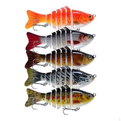 5 шт. многосоставных рыболовных приманок Swimbaits, набор снастей, удобных для новичков, портативных для активного отдыха