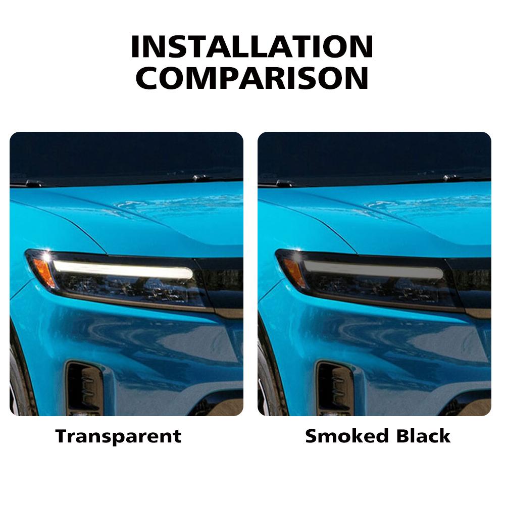 Car Headlight Protective Film For Honda Prologue 2025-2025 Smoke Black TPU PPF Vinyl Wrap Film Pre-cut Anti-Scratch Custom Fit