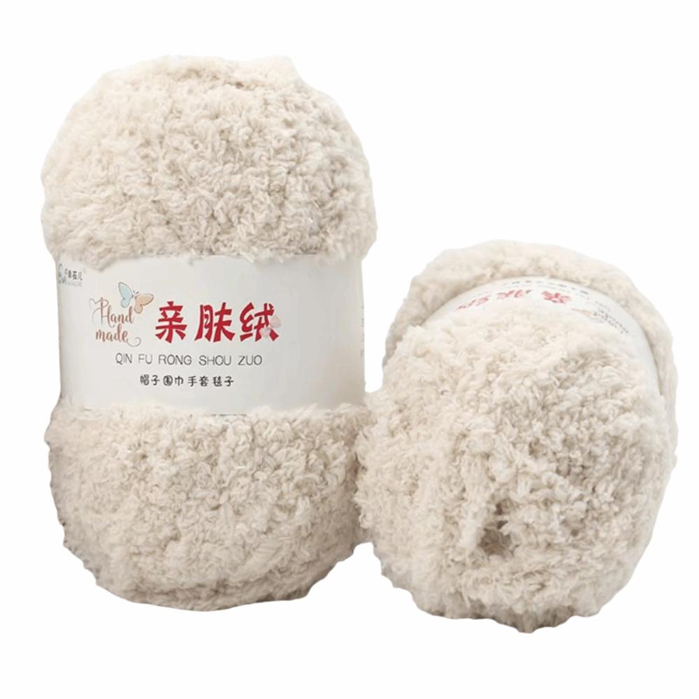 50g Set Coral Velvet Yarn 3 Strands Crochet Yarn Chenille Wool Chenille Yarn Crochet DIY