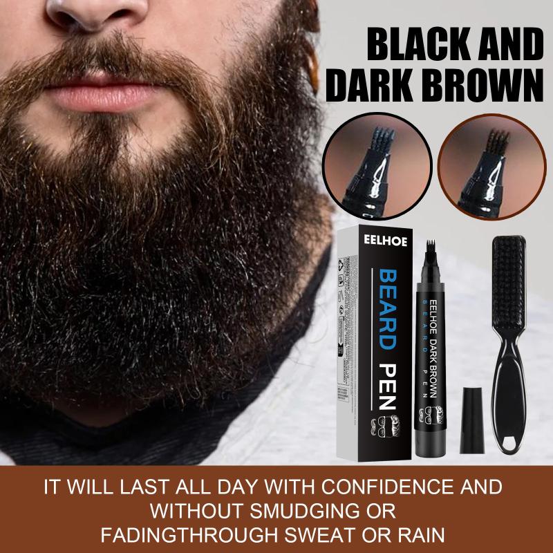 Beard Styler Pencil for Men 4 Prong Pen Long Lasting Facial Hair Filler Enhance Patchy Beard for Daily Grooming Precision
