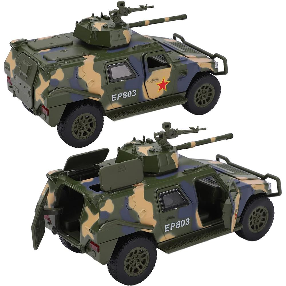 Масштаб 1/50, военный игрушечный грузовик, армейский бронированный боевой танк, внедорожник, тянуть армейские игрушки назад со светом и звуком