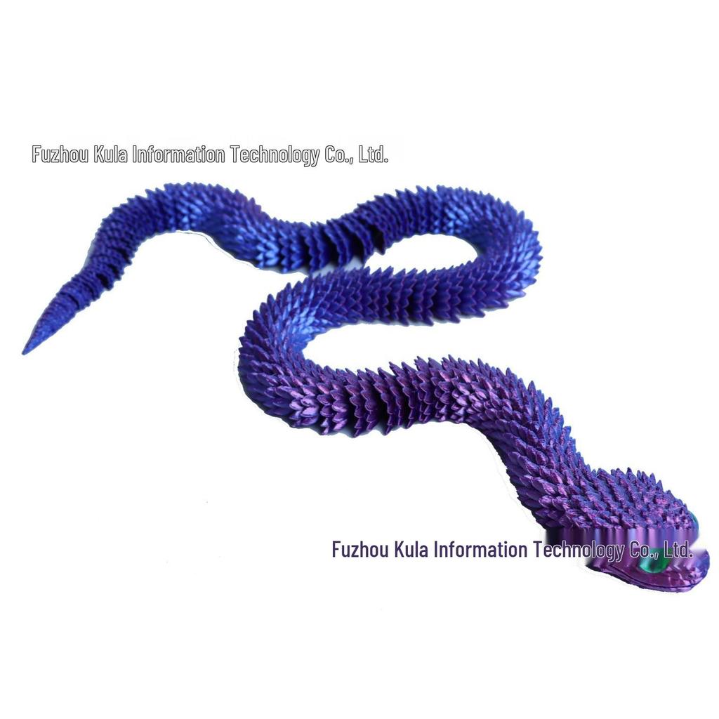 Подвижная фигурка змеи гадюки, напечатанная на 3D-принтере - Креативное имитированное декоративное изделие ручной работы