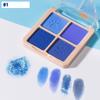 4 Colors Eye Shadow Palette Blue Matte Pearlescent Highlight Eyeshadow Palette Beauty Cosmetics