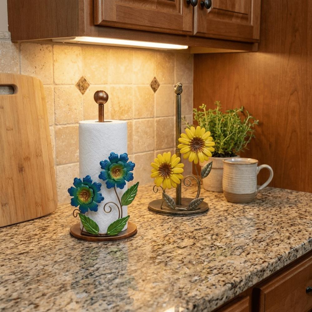Anti-Skid Flower Shaped Tissue Holder Freestanding Paper Towel Rack Dining Table