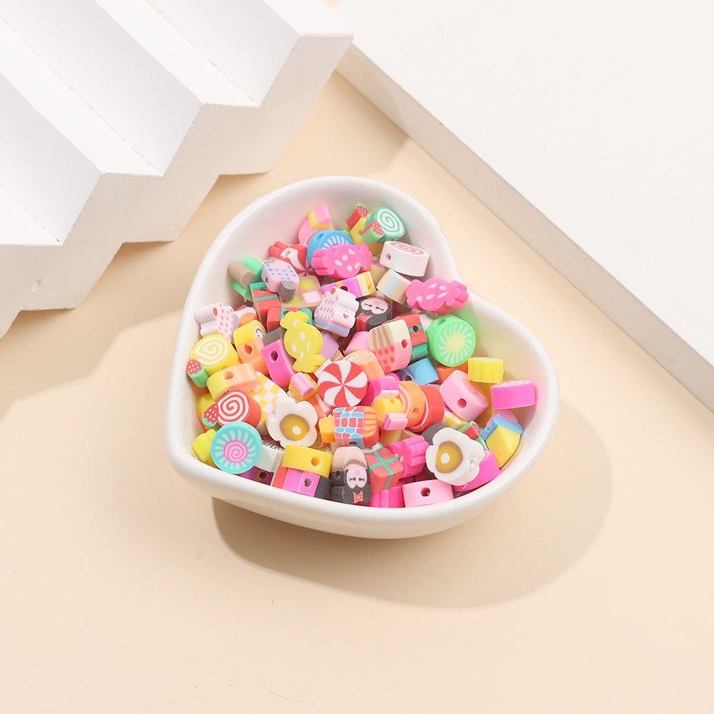 31/51/101 шт. смешанные полимерные глиняные разделительные бусины, креативные мягкие керамические декоративные бусины, браслет на лодыжку для лета и пляжа своими руками