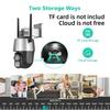 8-мегапиксельная IP-камера Wi-Fi, 4K, камера безопасности с двумя объективами, уличная 4K, автоматическое отслеживание, сирена, сигнализация, видеонаблюдение P2P ICsee CCTV PTZ Alexa