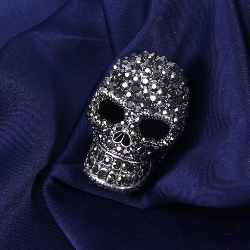 Punk Style Halloween Skeleton Brooch Zinc Zinc Zinc Alloy Gothic Skull Badge Lapel Pin Bag Accessories