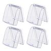 Водонепроницаемые прозрачные коробки для розеток, набор из 4 штук, с самоклеящейся основой, влагозащитные крышки для защиты розеток