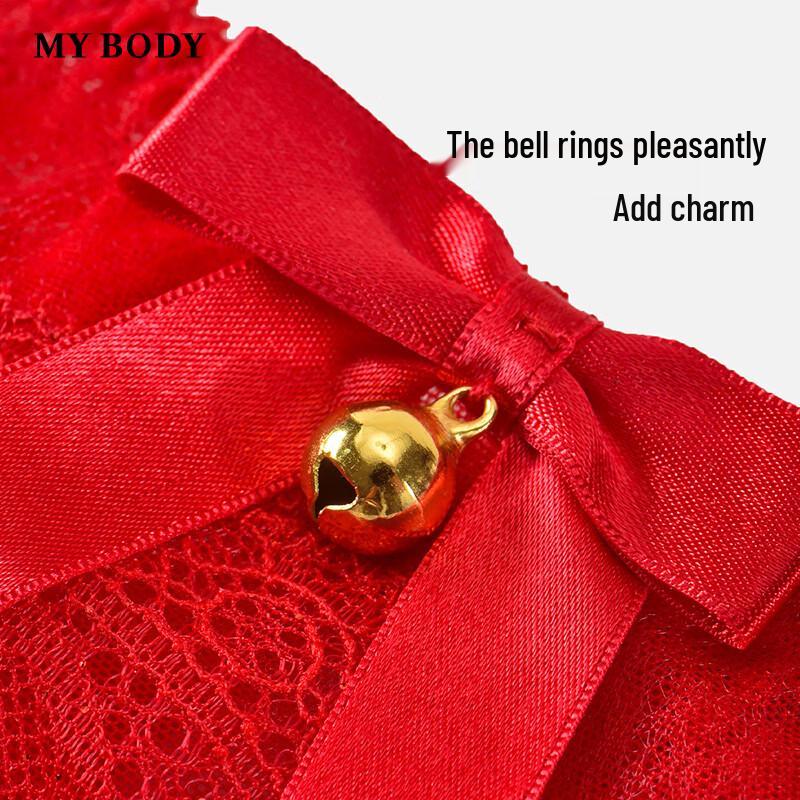 Женские сексуальные стринги с бантиком-бабочкой и открытой промежностью с колокольчиком