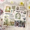 20 шт./уп. Наклейки из ПЭТ с надписями, Книга, Пейзажные наклейки для скрапбукинга, Ведения журнала, DIY-поделок, Планеров, Художественные принадлежности