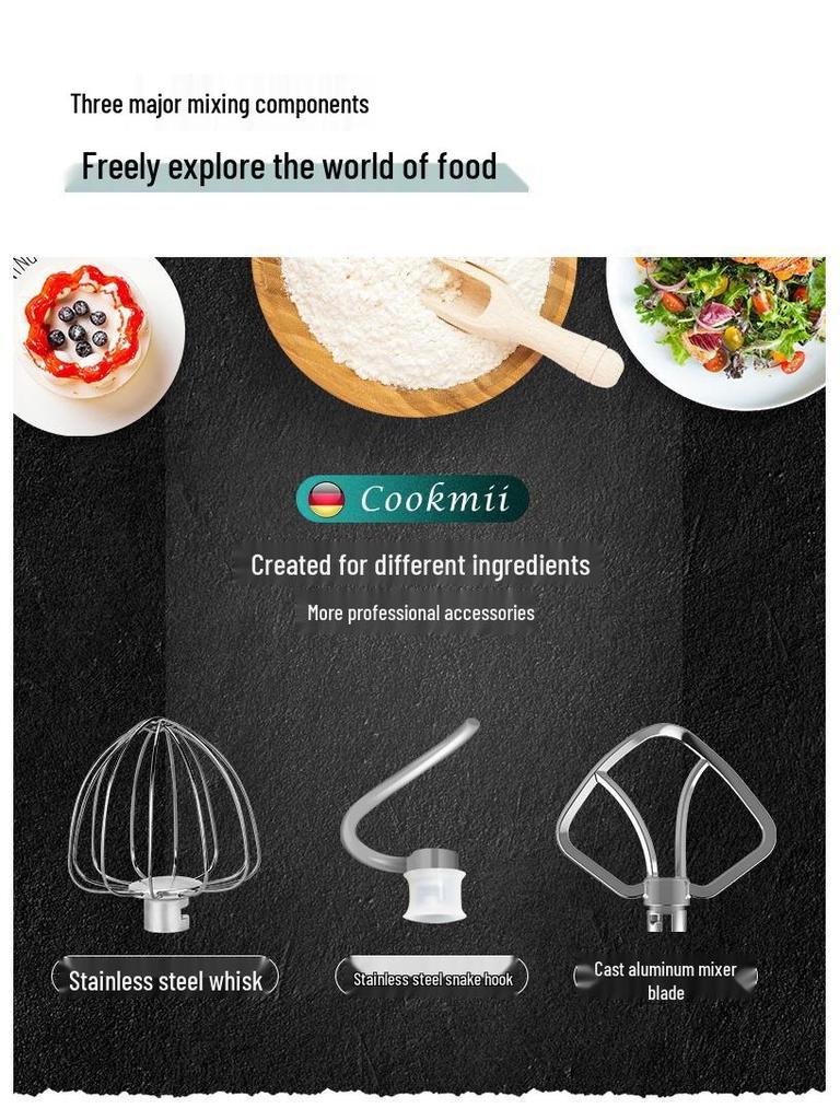 Cookmii Multi-Functional Chef Machine: Small Commercial Dough & Cream Kneading Mixer