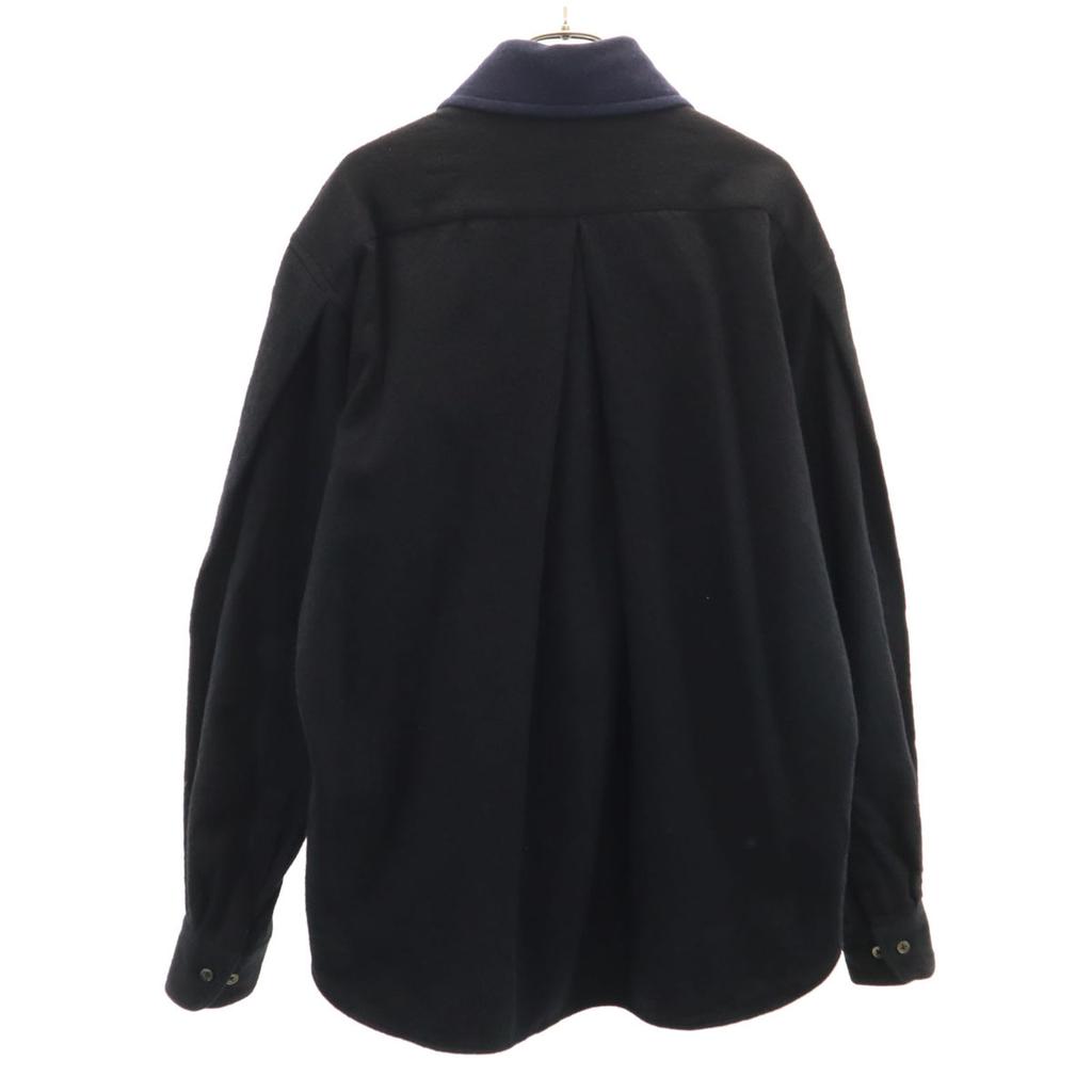 By H. Made In Japan Wool Blend Long Sleeve Shirt 3 Black Men's Used