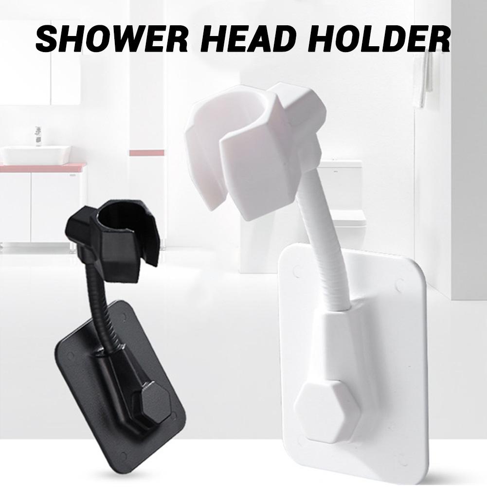 Bathroom Self Adhesive Shower Adjustable Head Bracket Shower Head Fixing Stand Holder Wall Mounted Sprinkler Shower Head Rack