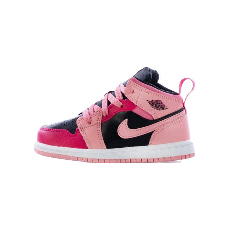 Кроссовки Air Jordan 1 Mid TD Coral Chalk Baby Pink Rush-Pink Black 640735-662