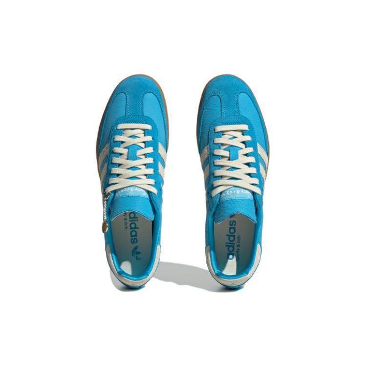 Спортивные и Роскошные x adidas Samba OG Blue Rush Унисекс Кроссовки Кремово-Белые с Резиновой Подошвой IE6975