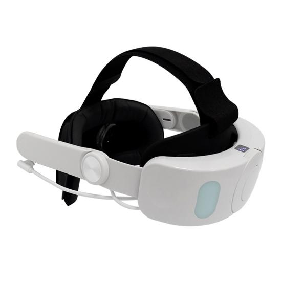 Ремень на голову Дисплей мощности Многоточечная регулировка Эргономичность 6000 мАч с цветной дыхательной подсветкой Регулируемая гарнитура виртуальной реальности для Quest2