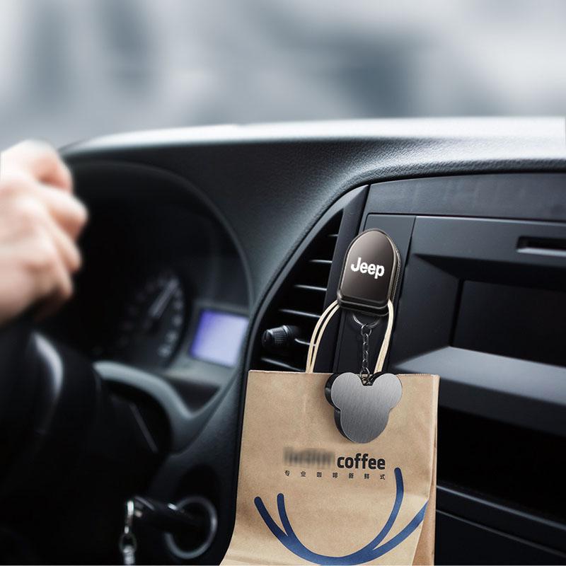For Jeep 2Pcs Car Seat Back Hooks Portable Storage Holder Accessories For Jeep Grand Cherokee Wrangler JK Gladiator Compass R