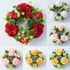 Искусственный Цветочный Подсвечник Венок Имитация Шара из Хризантем Кольцо для Свечи Имитация Цветочного Подсвечника для Чая для Дома Свадьбы Центральный Элемент Стола