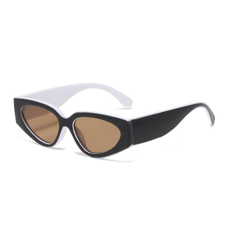 Vintage Patchwork Small Cat Eye Sunglasses Women New Fashion Small Black White Gradient Sun Glasses Ladies Trendy Sexy Shades
