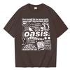 Oasis Реюнион Тур 2025 Хлопковая Футболка с Принтом Мужская Женская Харадзюку С Округлым Вырезом Oasis Live 25 Тур Мерч Повседневная Мужская Футболка Подарки